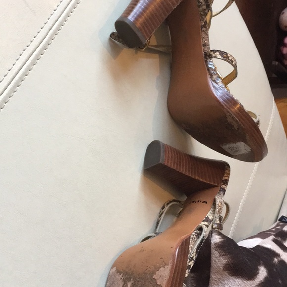 Snake embossed leather Coach sandal - Picture 3 of 4